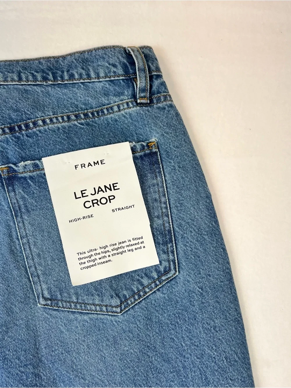 NWT Frame Le Jane Crop Jeans Womens 30 High Rise Straight Leg Denim $278 MSRP